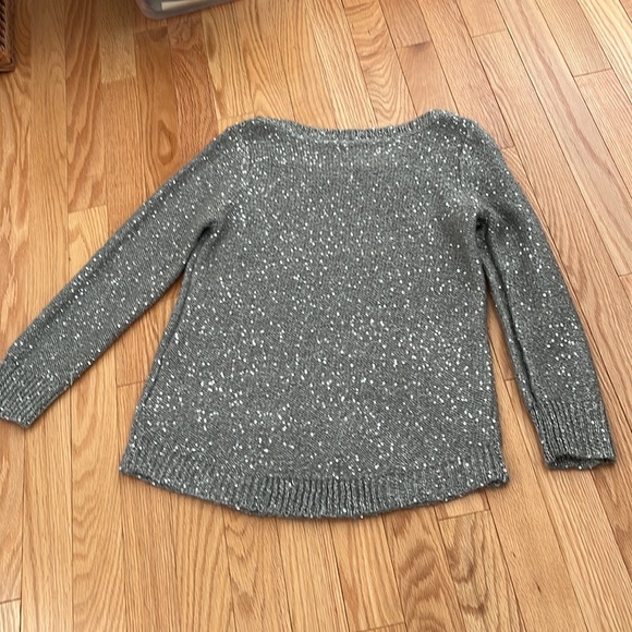🎁ANNE Klein  grey sweater with sequins - Picture 7 of 7